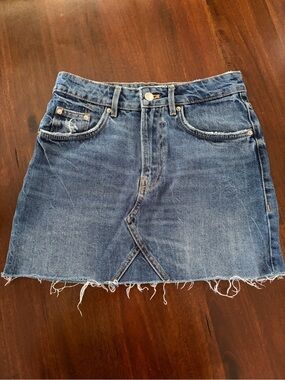 Denim Mini Skirt in Blue - Classic Casual Style